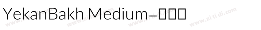 YekanBakh Medium字体转换